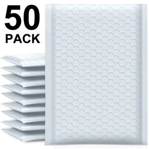10-50pcs 흰색 버블 봉투 방수 메일러 배송 봉투 가방 멀티 사이즈 폼 메일 링 셀프 인감 포장 가방 11/15/23cm
