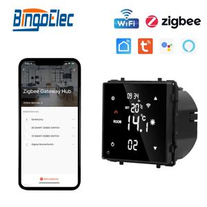Wifi ZigBee 스마트 온도 조절기 모듈 부품 터치 스크린 Tuya Alexa Google App 전기 물 바닥 난방 온도 컨트롤러