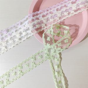 3 야드 4cm 레이스 레이스 액세서리 DIY 물결 모양의 가장자리 중공 자수 활 리본 포장 의류 수제 재료
