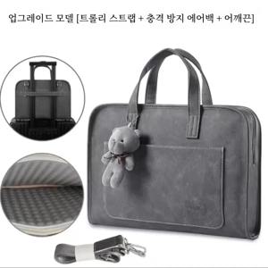 대용량 컴퓨터 가방 Anti-Fall 충격 방지 두꺼운 핸드 헬드 싱글 숄더 크로스 바디  노트북에 적합 단순