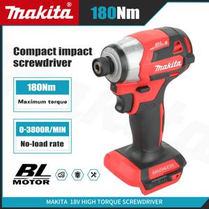Makita 18V 무선 임팩트 드라이버 LXT BL 브러시리스 모터 전기 드릴 목재/볼트/T 모드 180 N·M 충전식 전동 공구 DTD173