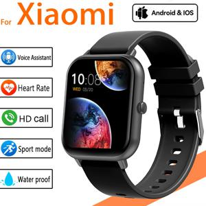 샤오미 2025 스마트 워치 블루투스 통화 피트니스 트래커, 심박수 IP68 방수 스마트 워치, 남성 여성 IOS 안드로이드, 신제품