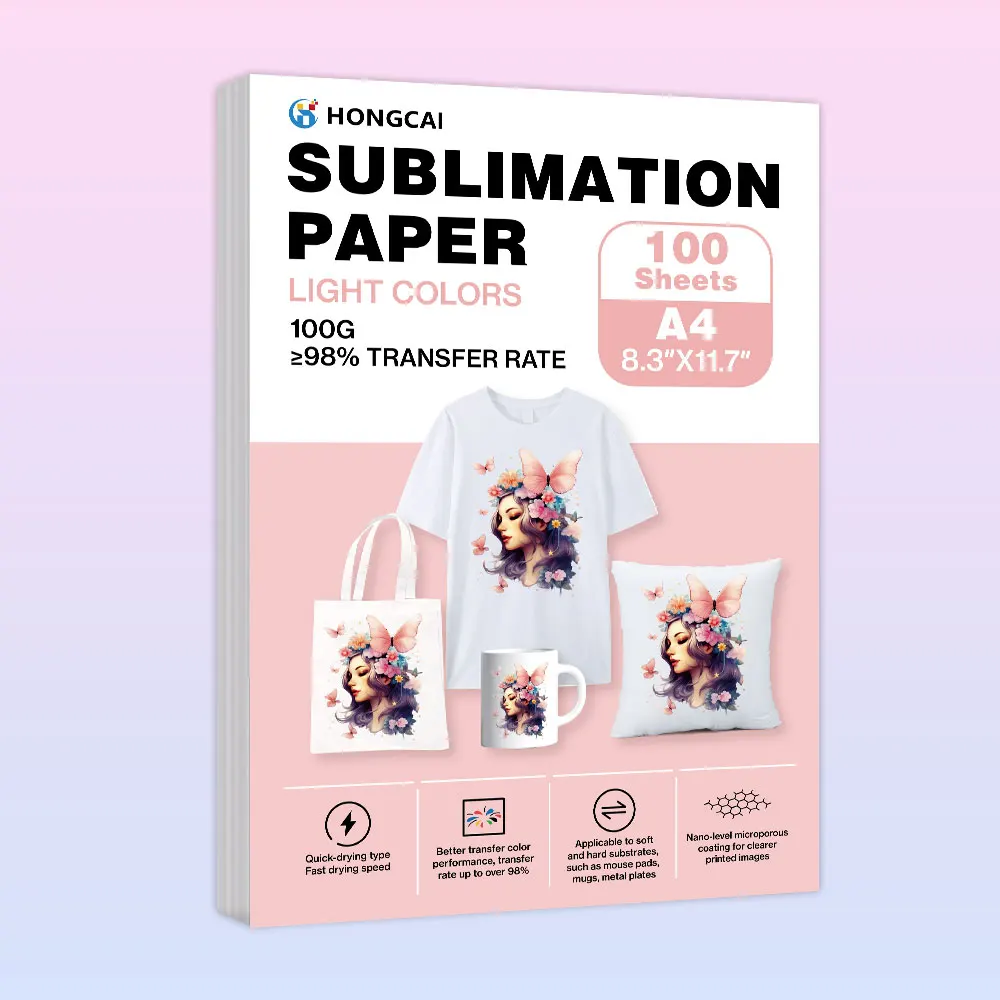 A4 전사 특수 승화지 100매, 높은 전사 속도, 속건성, DIY 의류 등에 적합