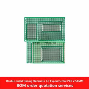 양면 주석 도금 두께 1.6 고품질 유리 섬유 보드 PCB 2.54MM 구멍 보드 2*8/3*7/4*6/5*7/6*8/7*9/8*12/9*15cm