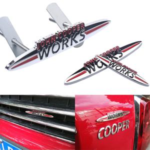 1pc 3D 금속 배지 JOHN COOPER WORKS 엠블럼 자동차 장식 스티커 미니 작품 F54 F53 F57 F58 R50 R52 R57 R58 R60 R61 액세서리