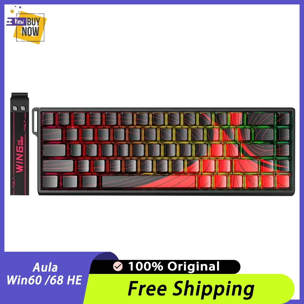 Aula Win60 Win68 He 자기 스위치 키보드 8K 게임용 기계식 키보드 유선 Esports RGB 라이트 핫 스왑 Pc 게이머 선물용