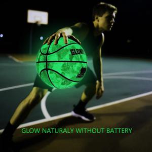 남성 여성을위한 빛나는 녹색 농구, 공식 크기 5/6/7 부드러운 복합 가죽 In & Outdoor Street Luminous Ball Night Use Game