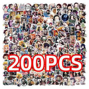 100/200pcs 노트북 가방 스케이트 보드 기타 전화 만화 스티커 아이 선물 장난감에 대 한 만화 애니메이션 악마 슬레이어 스티커