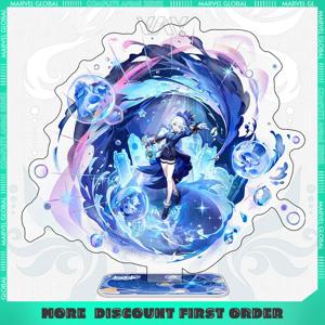 16cm/6.3in Genshin Impact 아크릴 스탠드 애니메이션 게임 주변기기 Ganyu Keli Walnut Wendy Funing 장식 컬렉션 데스크탑 디스플레이