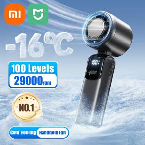 Xiaomi 냉동 휴대용 선풍기 고속 폭력 터보 팬 접이식 목 교수형 아이스 팩 소형 팬 사무실 야외