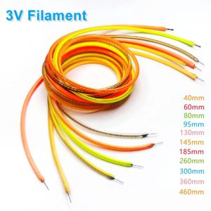 460 360 300mm 3V LED 플렉시블 초슬림 필라멘트 스파이럴 전구 필라멘트 레트로 에디슨 전구 부품 다이오드 라이트 스트립 장식