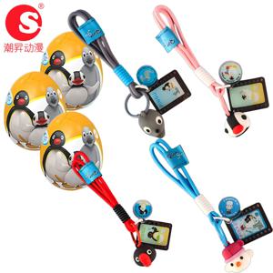 정품 Pingu 남극 작은 이야기 시리즈 펜던트 귀여운 만화 기능성 디자인 가방 액세서리 어린이를위한 생일 선물