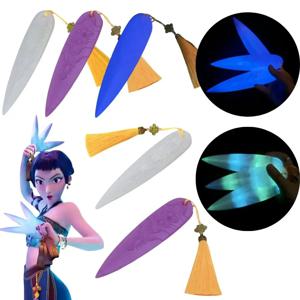 Zoey Kpop 악마 사냥꾼 코스프레 조명 다트 무기 소녀 그룹 아이돌 할로윈 카니발 의상 액세서리 역할 놀이 소품