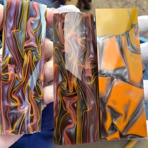 [아크릴 칼 손잡이] 휴대용 DIY 아크릴 야외 칼 손잡이 소재 |   구름 패턴과 대리석 디자인에 이상적인 도구 프로젝트