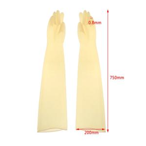 무산소 장갑 상자 고무 작업용 장갑, 긴 소매 방산 장갑, 75cm, 30 인치, 2 쌍