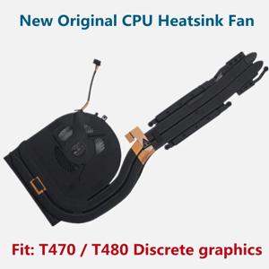 Lenovo ThinkPad T470 T480 방열판 SWG 통합/개별 그래픽 01YR202 01YR200 용 새 원본 CPU 쿨러 냉각 팬