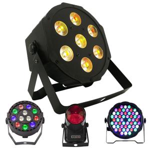 1PCS LED 7x18W 7x12W 54x3W 12x3W RGBWA+UV 파 빛 DMX512 6in1 무대 조명 워시 효과 DJ 디스코 미니 Led 스포트라이트 10W