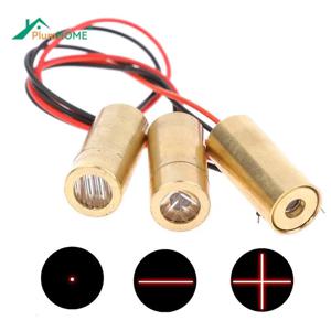 레이저 크로스 다이오드 모듈 레드 구리 헤드, 650nm, 9mm, 3V, 50mW, 5MW