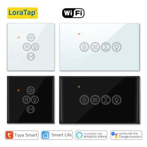 LoraTap 투야 스마트 라이프 와이파이 롤러 셔터 커튼 조명 스위치, 전동 블라인드용, 알렉사 구글 홈 음성 작동