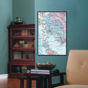60*90cm 태국 벽 아트 포스터의지도 Unframed 인쇄 부직포 캔버스 회화 거실 홈 장식 사무용품