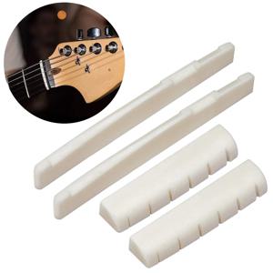어쿠스틱 기타 본 브릿지 새들 72mm, 너트 43mm, 암소 본 너트 탑, 민속 베개, 6 스트링, 2 세트, 4 개