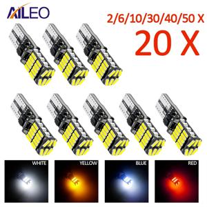 2/6/10/20/30 Pcs T10 W5W Led Canbus 168 194 자동차 조명 6000K 오류 없음 26SMD 자동차 역방향 인테리어 액세서리 램프 테일 IP67