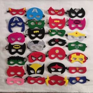 32/28/10 개/몫 슈퍼 히어로 마스크 코스프레 크리스마스 할로윈 어린이 성인 카니발 파티 소품 어린이 생일 펠트 가장 무도회