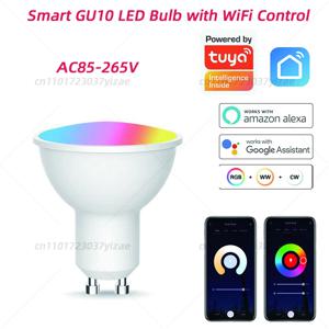【TUYA】GU10 스포트라이트 1/2/4팩, 홈 장식용 스마트 WiFi RGB 조명, 조절 가능한 색온도, 높은 CRI 90+ ​