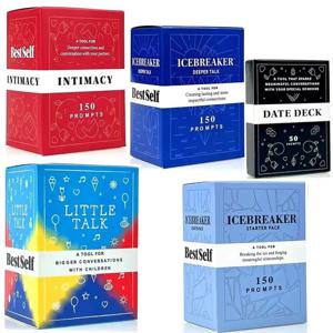 Icebreaker Deeper-Ultimate Talk 게임 데크, 친밀한 대화 스타터 데크, 강력한 도구, 관계 강화 카드 게임
