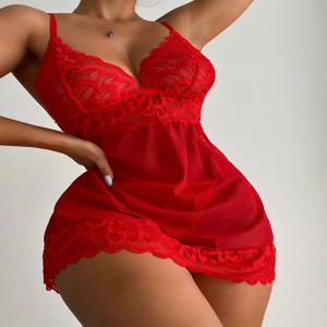 섹시한 잠옷 나이트 드레스 란제리 여성 Nightwear 섹시한 레이스 유혹 속옷 Nightdress 여성 잠옷