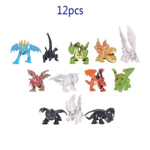 12 개/대 기차 드래곤 숨겨진 세계 이빨없는 분노 미니 귀여운 애니메이션 캐릭터 PVC 액션 Collectible Figure Model