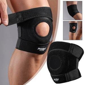 1Pc JINGBA Kneepad 안정제 피트니스 무릎 패드 운동을위한 조정 가능한 압축 무릎 지원 중괄호