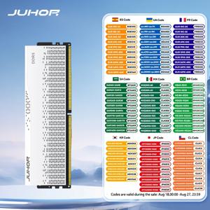 JUHOR Memoria Ram DDR5 RAM 16GB 32GB 5600MHz 6000MHz 6400MHz 6800MHz 7200MHz DIY 컴퓨터 게임 데스크탑 메모리