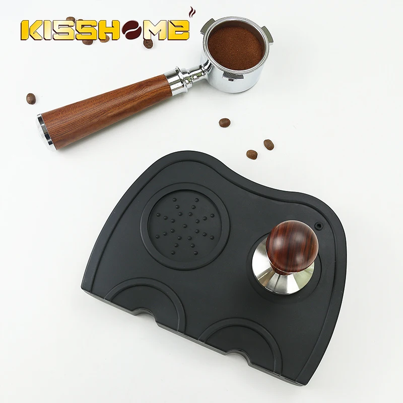 에스프레소 커피 탬퍼 매트 스테이션 미끄럼 방지 실리콘 코너 패드 51mm 54mm 58mm Portafilter 홈 바리스타 도구 액세서리