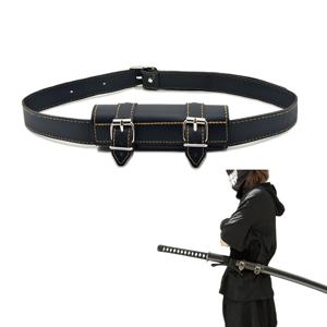 Katana 중세 검 홀더 용 PU 가죽 벨트 Cosplay Demon Slayer Rapier 링 스트랩 벨트 Scabbard 홀더
