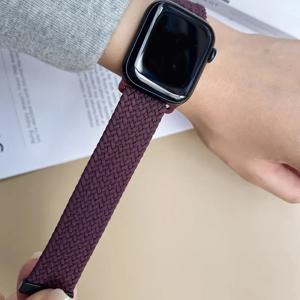 Apple Watch 밴드 용 땋은 스트랩 44mm 40mm 45mm 49mm 41mm 46mm 42mm 팔찌 iWatch 시리즈 Ultra2 10 9 SE 8 7 65 마그네틱 밴드