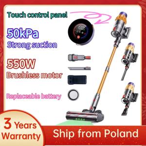 2025 MPQU V18 50kPa 550W 무선 진공 청소기 터치 컨트롤 화면 이동식 배터리 3 전원 모드 충전식 진공 청소기