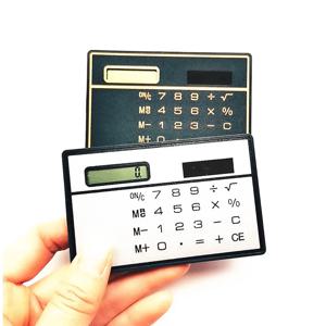 터치스크린 신용카드 디자인 미니 사이즈 휴대용 슬림 컴퓨터 태양열 8자리 계산기 슬림 태양열 계산기