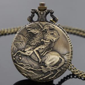 말 조각 석영 주머니 시계 목걸이 타이밍 펜던트 Steampunk 여성 남자 시계 기념품 선물