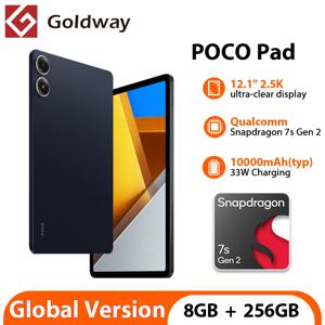 글로벌 버전 POCO Pad 8GB 256GB 스냅드래곤 7s Gen 2 12.1인치 2.5K 120Hz 디스플레이 돌비 애트모스 10000mAh 33W 충전 미 태블릿 PC