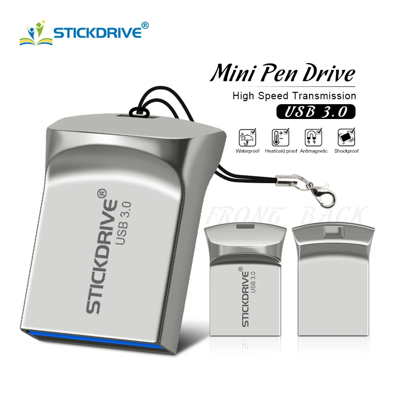 USB 플래시 드라이브 3.0 16GB 펜 드라이브 64GB 32GB 메탈 미니 메모리 스틱 고속 128GB 플래시 U 디스크 저장 장치