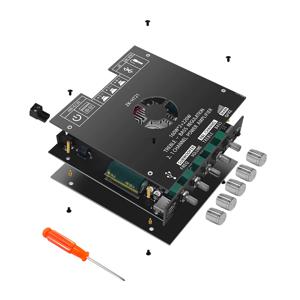 Bluetooth 디지털 전력 증폭기 보드 모듈 TDA7498E160W+160W+220W 고음 및 저음 서브우퍼 증폭기 AUX/USB ZK-HT21
