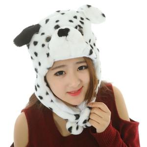 만화 플러시 움직이는 모자 동물 트래퍼 모자 움직이는 귀 에어백 캡 목 보온 귀 보호 동물 귀덮개 모자 코스프레 파티