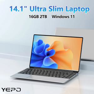 울트라 슬림 노트북 14.1인치 16GB 램 2TB SSD 인텔 N3700 게이밍 PC 1920*1080 디스플레이 사무용 학습용 컴퓨터 PC 윈도우 11 Pro