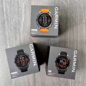정품 Fenix ​​8 - 51mm AMOLED 사파이어 GPS 스마트워치 멀티스포츠 사파이어 티타늄 오렌지/티타늄 DLC(노란색 포함)