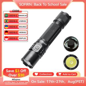 Sofirn SP35T 3800lm 전술 21700 손전등 강력한 LED 조명 USB C 충전식 토치 듀얼 스위치 전원 표시기 ATR