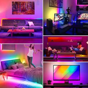 3M 2835RGB 배경 분위기 다채로운 조명 스트립, 컬러 5v 라이트, TV 침대 옆 바 분위기 조명, LED 테이프
