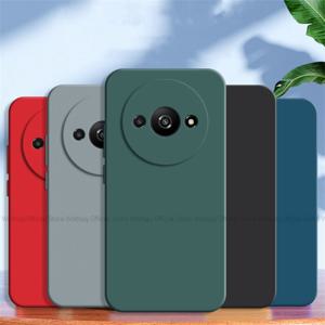 Xiaomi Redmi A3 케이스 용 Funda Xiaomi Redmi A3 커버 기존 TPU 충격 방지 액체 실리콘 보호용 전화 뒷면 커버