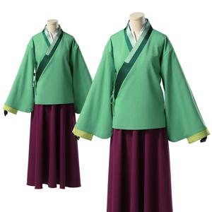 HOLOUN The Apothecary Anime Maomao 코스프레 의상 가발 탄성 스커트 그린 탑 로즈 네트 합성 섬유 Cos Convention Gift