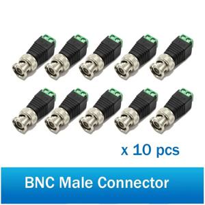 DC 커넥터 플러그 나사 터미널 UTP 비디오 발룬 CCTV 감시 카메라 CCTV 시스템에 대 한 10pcs 남성 금속 BNC 커넥터
